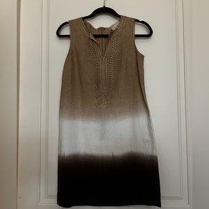 Michael Kors linen dress. Dipped dyed with threaded embellishment.
